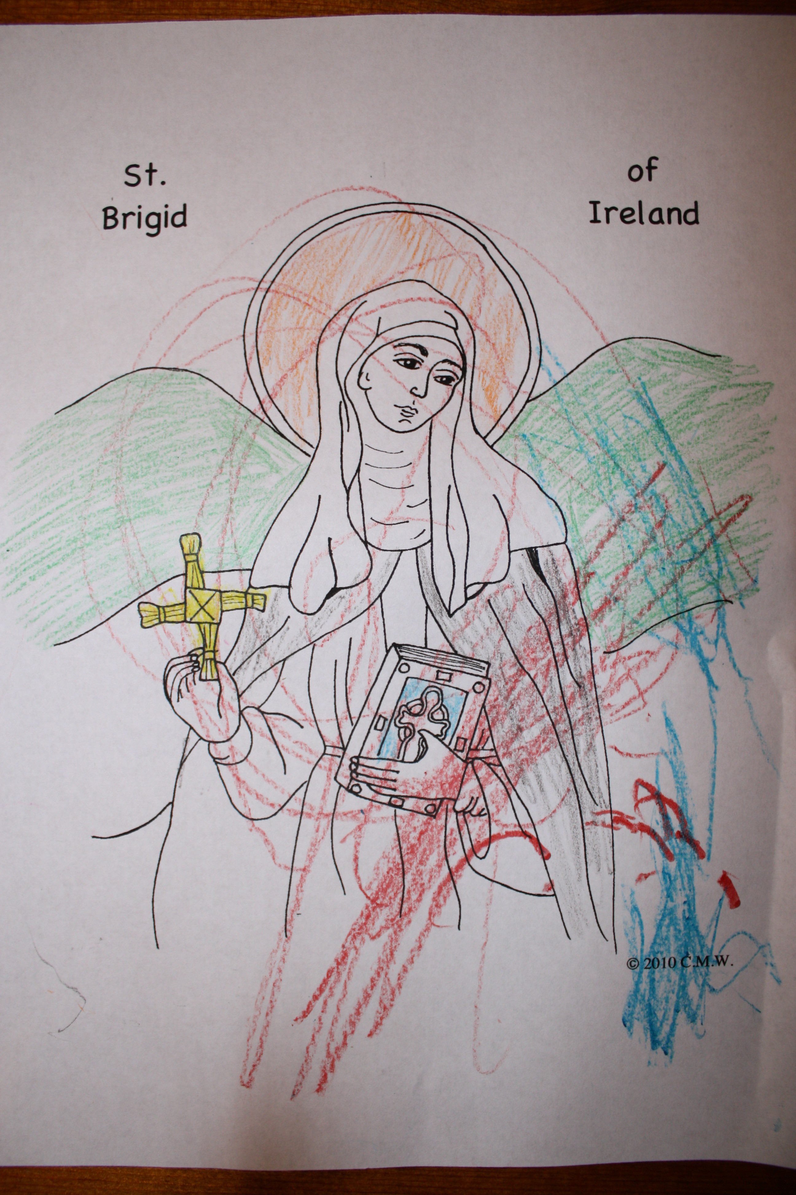 Saint Scholastica Coloring Page 